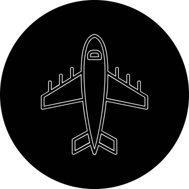 Uçak. Web simgesi basit illüstrasyon 