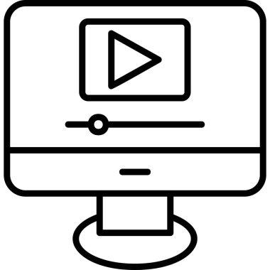 video. Web simgesi basit illüstrasyon 