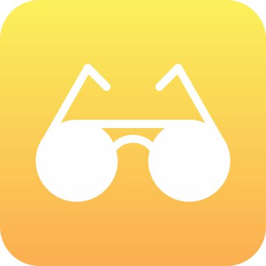 Gözlük. Web simgesi basit illüstrasyon