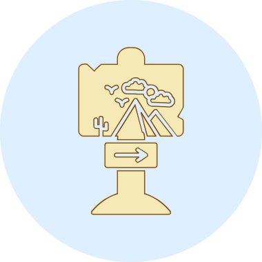 Ok simgesi, vektör illüstrasyonlu tabela