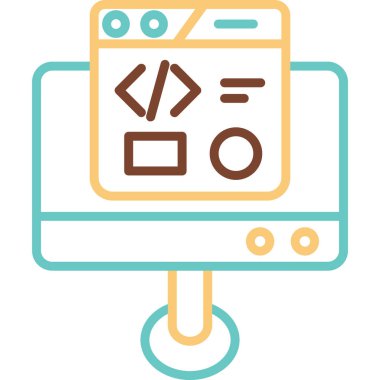 Geliştirme simgesi, vektör illüstrasyonu basit tasarım