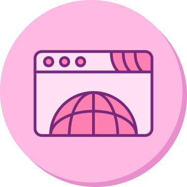 tarayıcı web simgesi, vektör illüstrasyonu