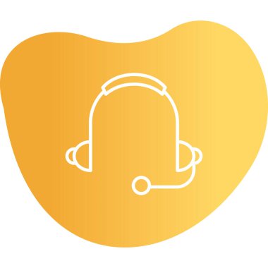 Kulaklık. Web simgesi basit illüstrasyon