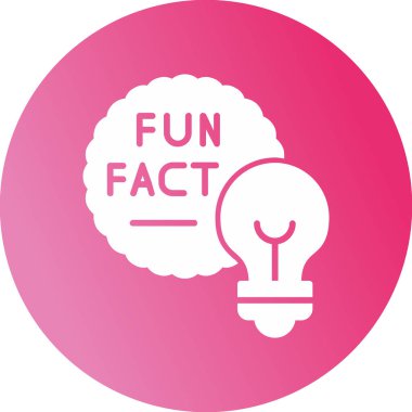 Eğlenceli Gerçekler konuşma balonu web simgesi, vektör illüstrasyonu