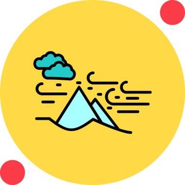 Kum fırtınası web simgesi, vektör illüstrasyonu