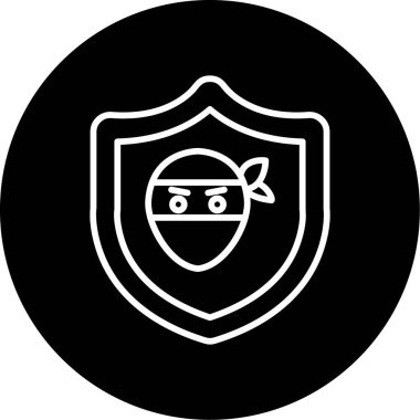 Kalkanlı veri koruma simgesi, vektör illüstrasyonu basit tasarım