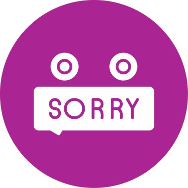 Üzgünüm ağ simgesi, vektör illüstrasyonu