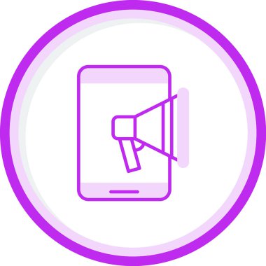 Cep Telefonu Web simgesi vektör illüstrasyonu