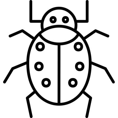 Böcek simgesi. Web için hata vektör simgelerinin özet çizimi