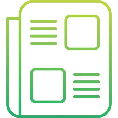 Bir gazete simgesinin vektör illüstrasyonu