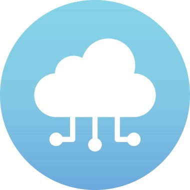 bulut hesaplama ağ simgesi, vektör illüstrasyonu 