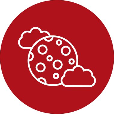 Dolunay simgesi, vektör illüstrasyonu