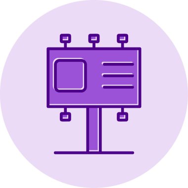 Billboard web simgesi, vektör çizim 