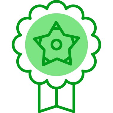 Bir yıldız simgesinin vektör illüstrasyonu 