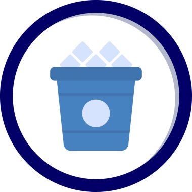 Buz Kovası ikonu vektör illüstrasyonu