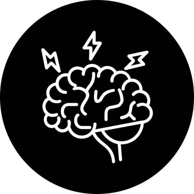 Beyin fırtınası web simgesi, vektör illüstrasyonu 