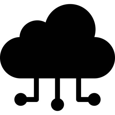 bulut hesaplama ağ simgesi, vektör illüstrasyonu 