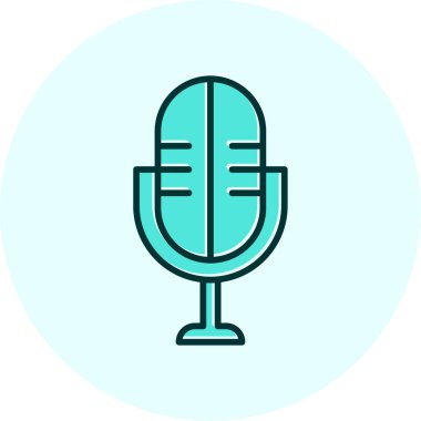 Retro mikrofonun vektör illüstrasyonu