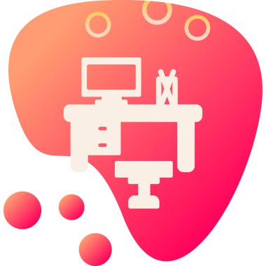 işyeri web simgesi vektör illüstrasyonu