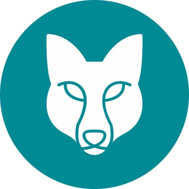 Fox baş simgesi vektör illüstrasyonu