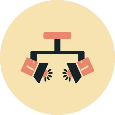 Spotlight simgesi, web basit illüstrasyon