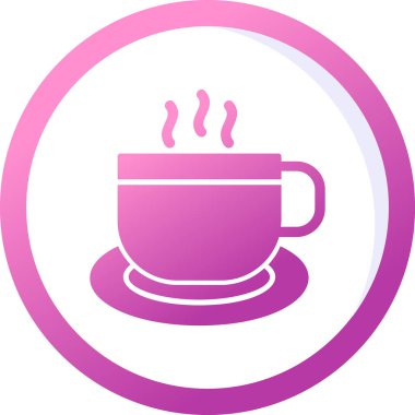 Kahve. Web simgesi basit illüstrasyon 