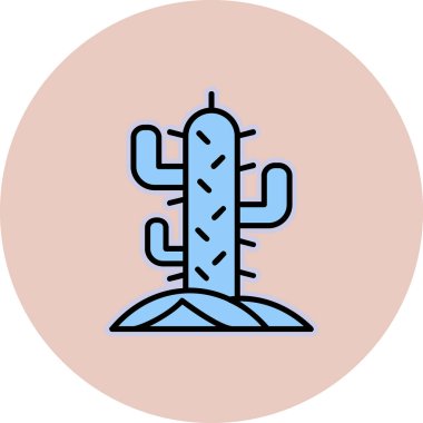 Kaktüs. Web simgesi basit illüstrasyon 