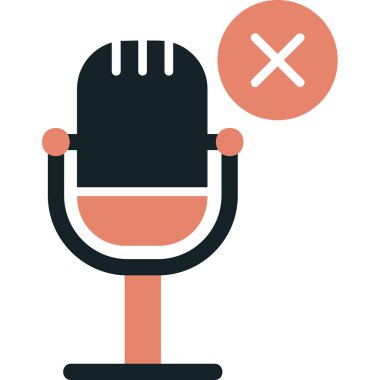 Mikrofon. Web simgesi basit illüstrasyon 