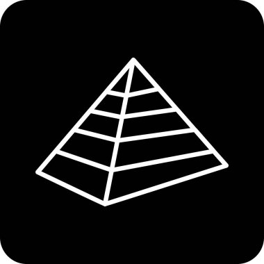 Piramit ağ simgesi vektör illüstrasyonu