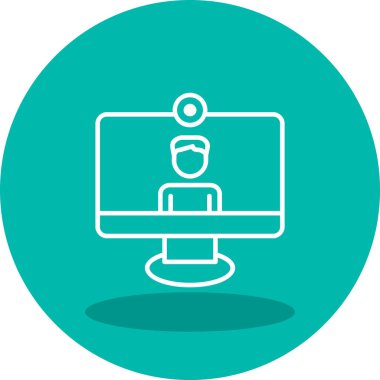 Video Arama simgesi, düz tasarım