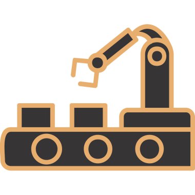 Otomasyon web simgesi, vektör illüstrasyonu