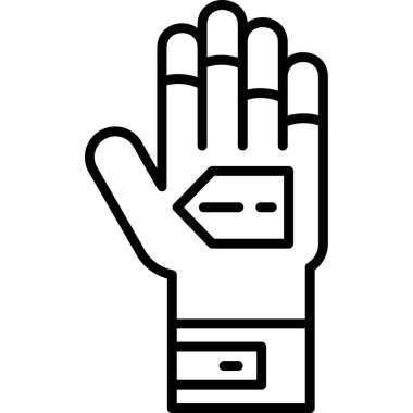 Koruyucu Eldiven simgesi, vektör illüstrasyonu 