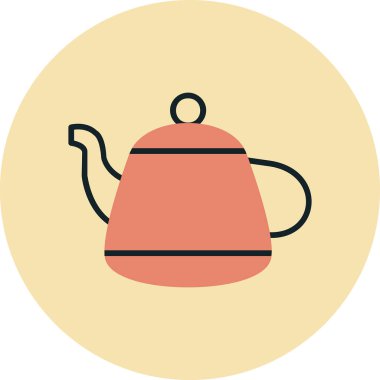 Vektör illüstrasyonu, çaydanlık ağı simgesi 