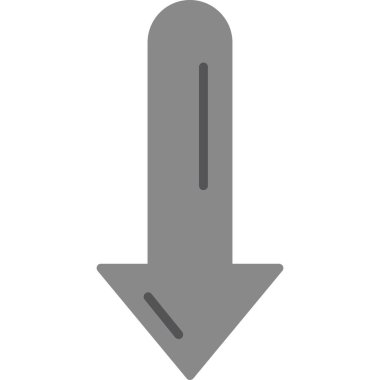 Down Arrow web simgesi, vektör illüstrasyonu