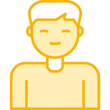  Erkek kullanıcı. Web simgesi basit illüstrasyon