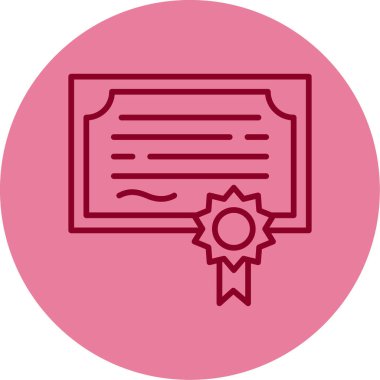 Sertifika. Web simgesi basit tasarım