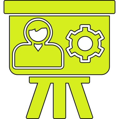 Proje Yönetimi düz simge vektör çizimi 