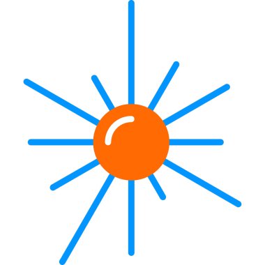 Güneş. Web simgesi basit illüstrasyon 