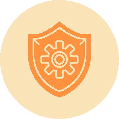 vites işaretli kalkan, vektör çizimi basit tasarım