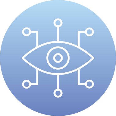 Siber göz. Web simgesi basit illüstrasyon