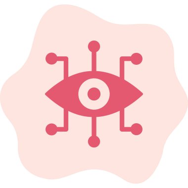 Siber göz. Web simgesi basit illüstrasyon