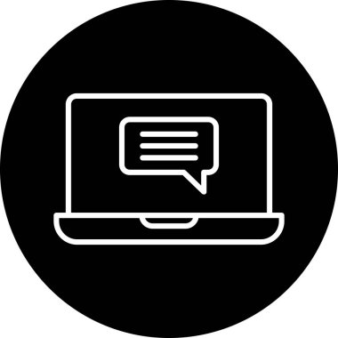 Çevrimiçi İletişim simgesi vektör illüstrasyonu