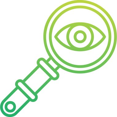 büyütme cam simgesi, vektör illüstrasyonu basit tasarım