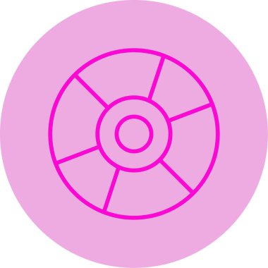 cd disk simgesi, vektör illüstrasyonu basit tasarım