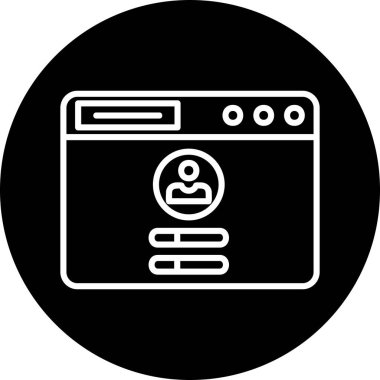 Günlük Kaydı Web simgesi, vektör illüstrasyonu