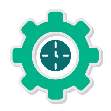 Zaman yönetimi simgesinin vektör illüstrasyonu 