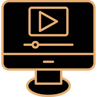 video oynatıcı simgesi, vektör illüstrasyonu 