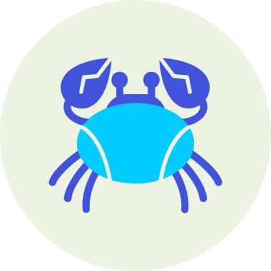 Yengeç simgesi, vektör illüstrasyonu basit tasarım 