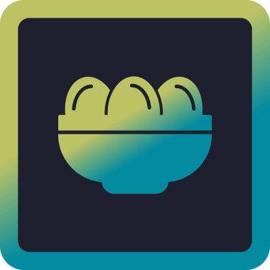 Kavanozda haşlanmış yumurta. Web simgesi basit illüstrasyon