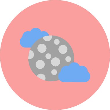 Dolunay simgesi, vektör illüstrasyonu